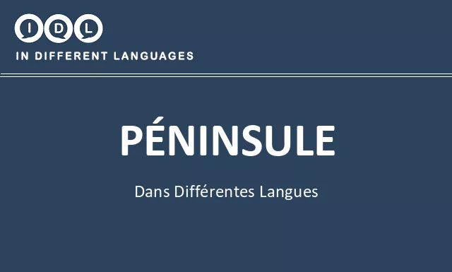 Péninsule dans différentes langues - Image