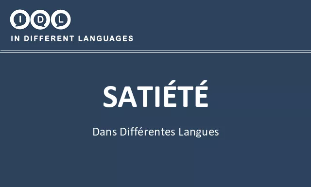 Satiété dans différentes langues - Image