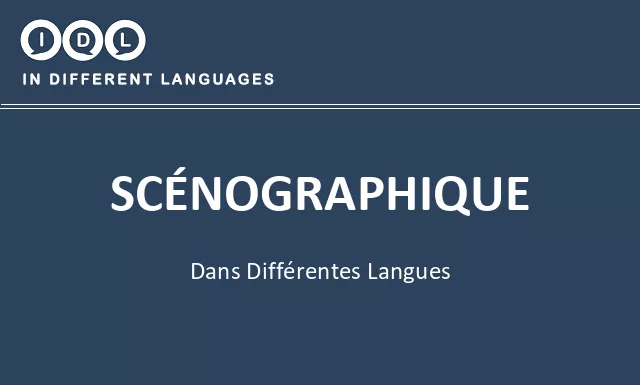 Scénographique dans différentes langues - Image