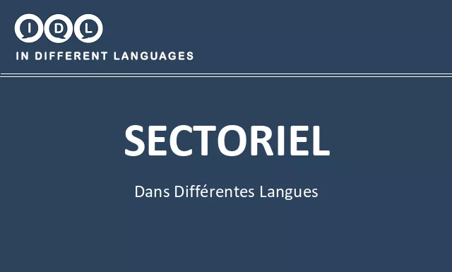 Sectoriel dans différentes langues - Image