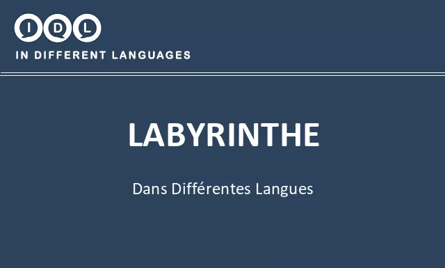 Labyrinthe dans différentes langues - Image