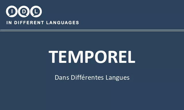 Temporel dans différentes langues - Image