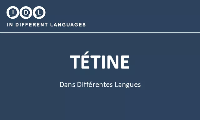 Tétine dans différentes langues - Image