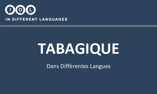 Tabagique dans différentes langues - Image
