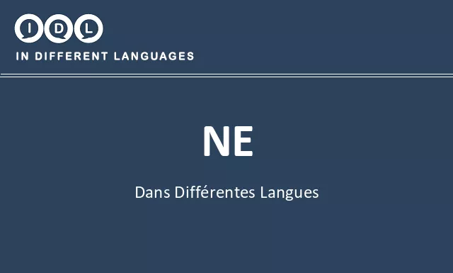 Ne dans différentes langues - Image
