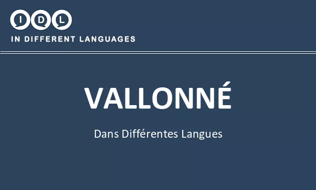 Vallonné dans différentes langues - Image