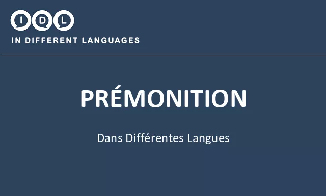 Prémonition dans différentes langues - Image