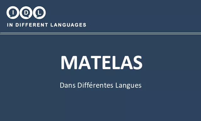 Matelas dans différentes langues - Image
