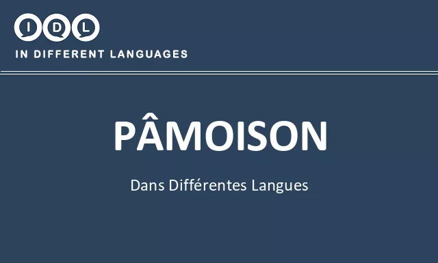 Pâmoison dans différentes langues - Image
