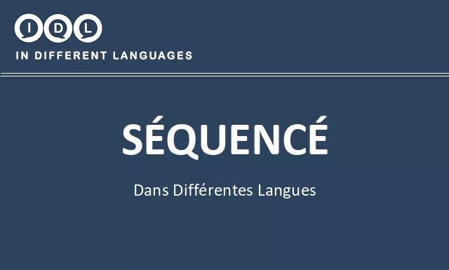 Séquencé dans différentes langues - Image