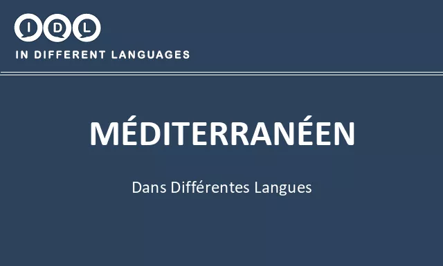 Méditerranéen dans différentes langues - Image