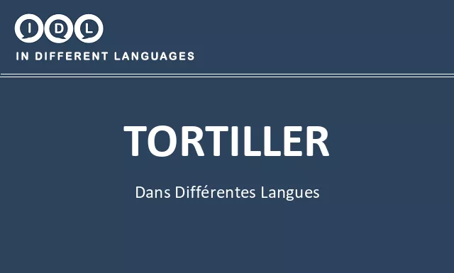 Tortiller dans différentes langues - Image