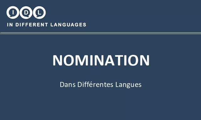 Nomination dans différentes langues - Image