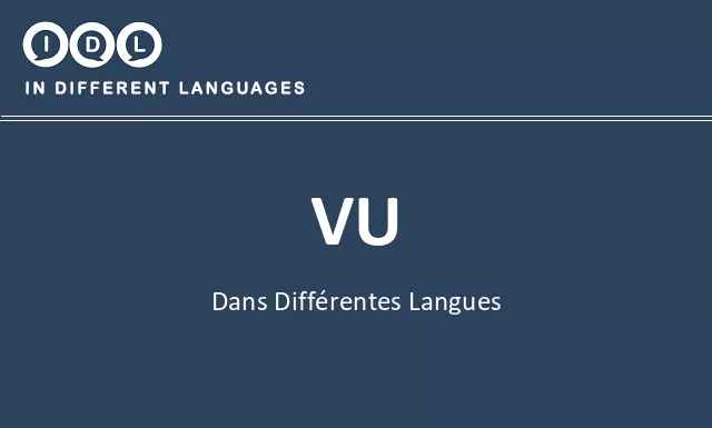Vu dans différentes langues - Image