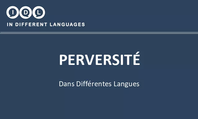 Perversité dans différentes langues - Image