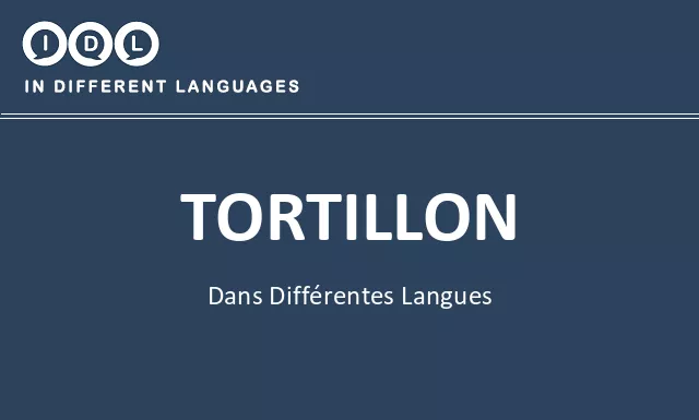 Tortillon dans différentes langues - Image