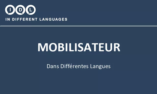 Mobilisateur dans différentes langues - Image
