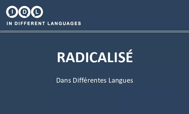 Radicalisé dans différentes langues - Image
