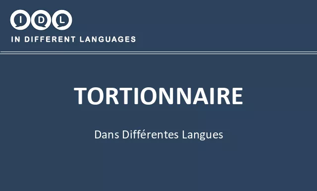 Tortionnaire dans différentes langues - Image