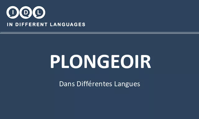 Plongeoir dans différentes langues - Image