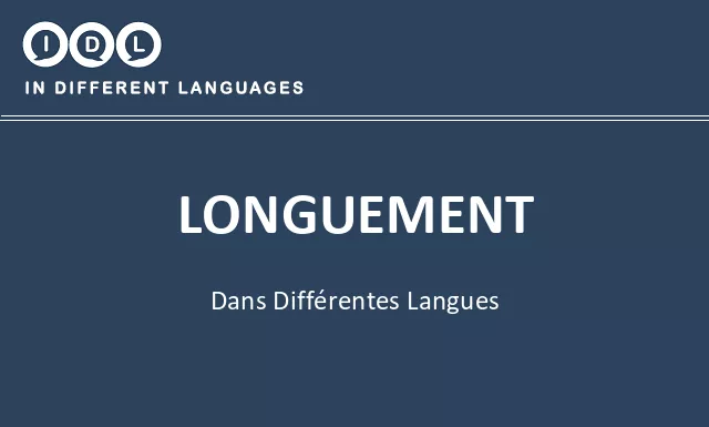 Longuement dans différentes langues - Image