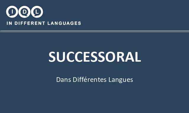 Successoral dans différentes langues - Image
