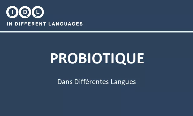 Probiotique dans différentes langues - Image