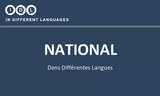 National dans différentes langues - Image