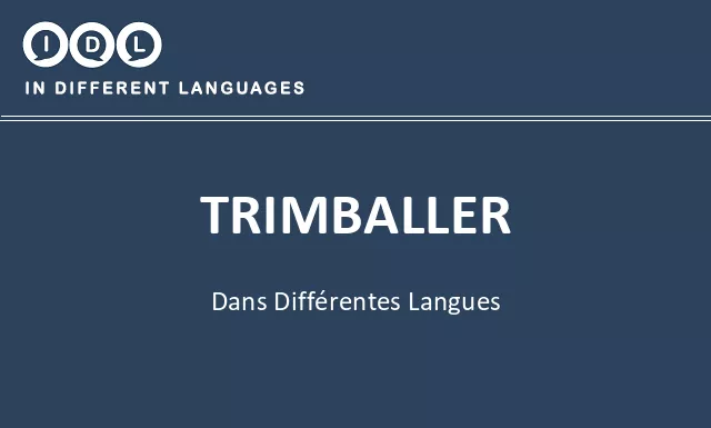 Trimballer dans différentes langues - Image