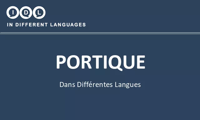 Portique dans différentes langues - Image