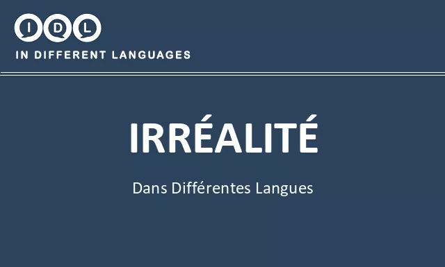 Irréalité dans différentes langues - Image