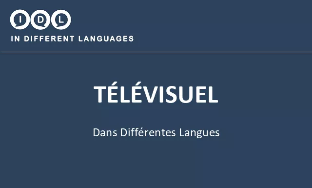 Télévisuel dans différentes langues - Image