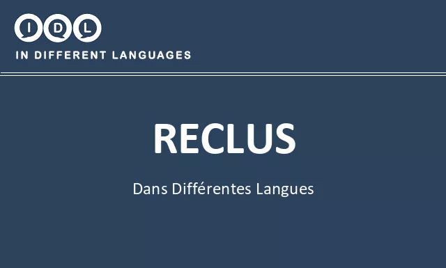 Reclus dans différentes langues - Image