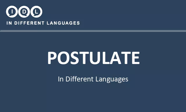 Postulate in Different Languages - Image