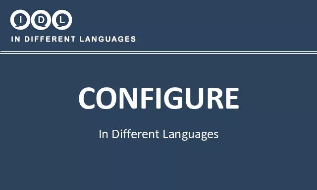 Configure in Different Languages - Image