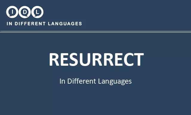 Resurrect in Different Languages - Image