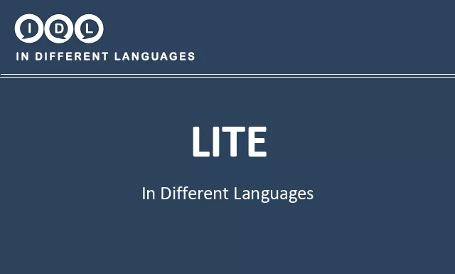Lite in Different Languages - Image