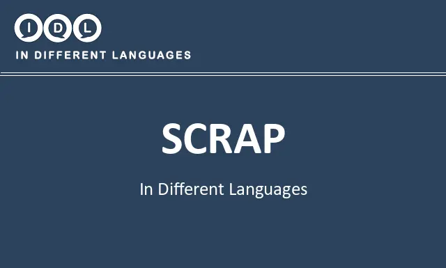 Scrap in Different Languages - Image