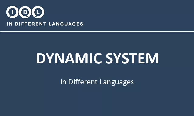 Dynamic system in Different Languages - Image