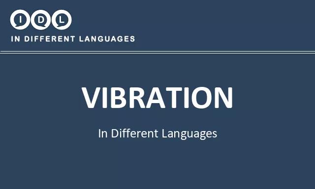 Vibration in Different Languages - Image