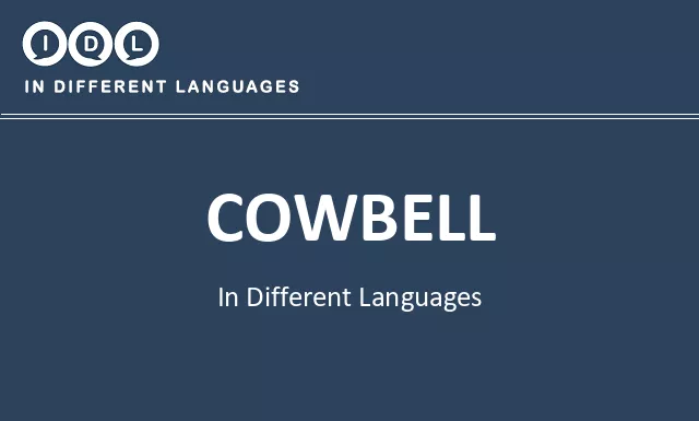 Cowbell in Different Languages - Image