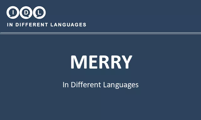 Merry in Different Languages - Image