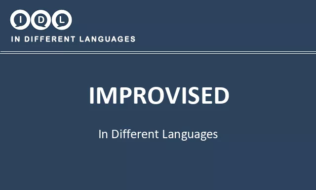 Improvised in Different Languages - Image