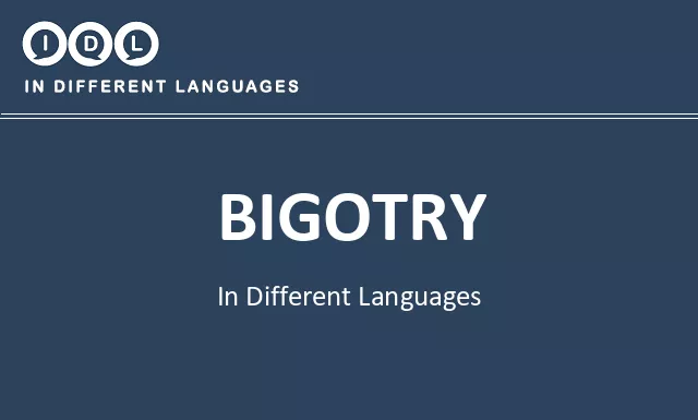 Bigotry in Different Languages - Image