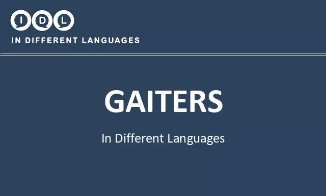 Gaiters in Different Languages - Image
