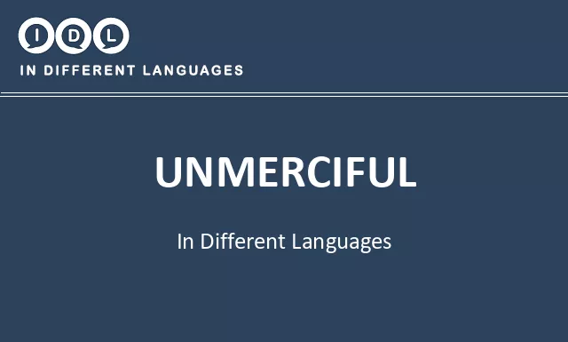 Unmerciful in Different Languages - Image
