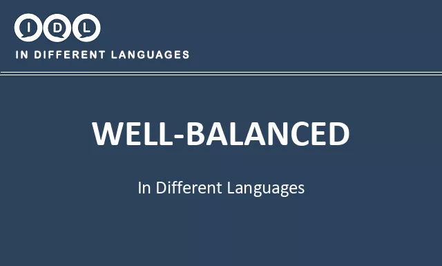 Well-balanced in Different Languages - Image