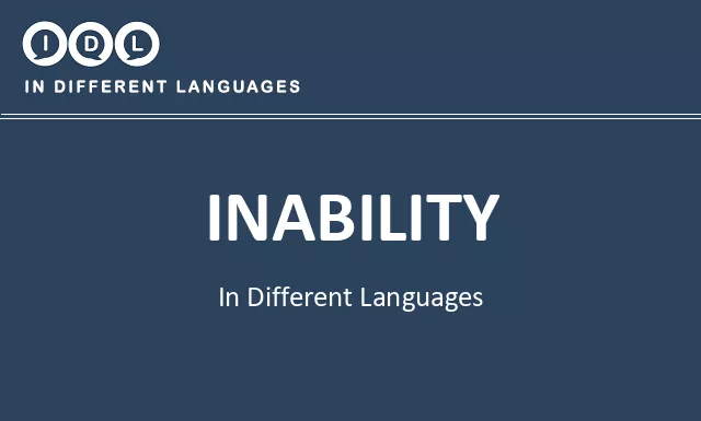 Inability in Different Languages - Image