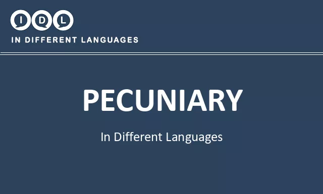 Pecuniary in Different Languages - Image