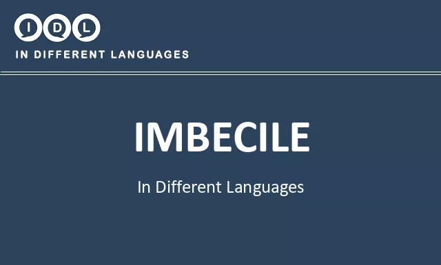 Imbecile in Different Languages - Image